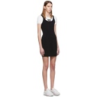 alexanderwang.t White and Black Sport Layering Logo Mini Dress