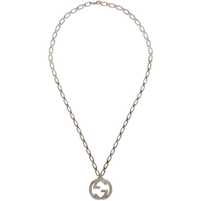 Photo: Gucci Silver Interlocking GG Necklace