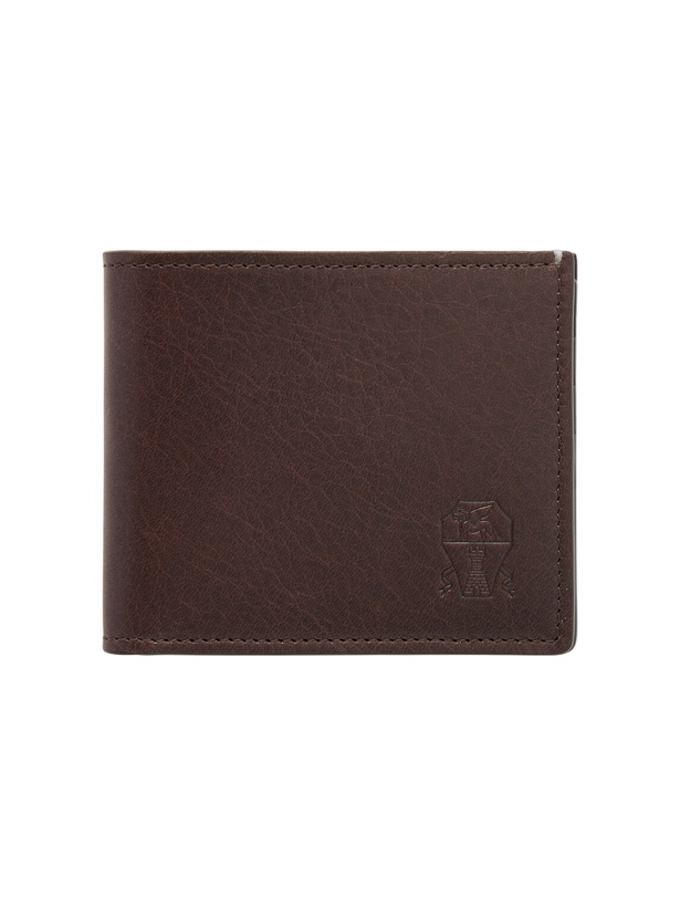Photo: Brunello Cucinelli - Logo-Debossed Leather Billfold Wallet