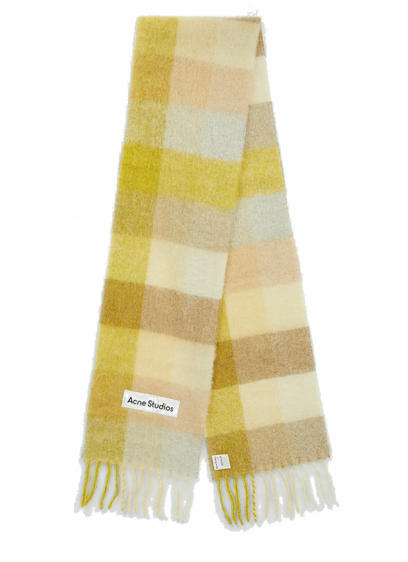 Photo: Check Logo Scarf in Yellow