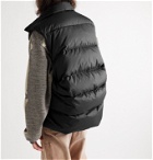 KAPITAL - Burger Keel Oversized Reversible Quilted Ripstop and Shell Down Gilet - Black