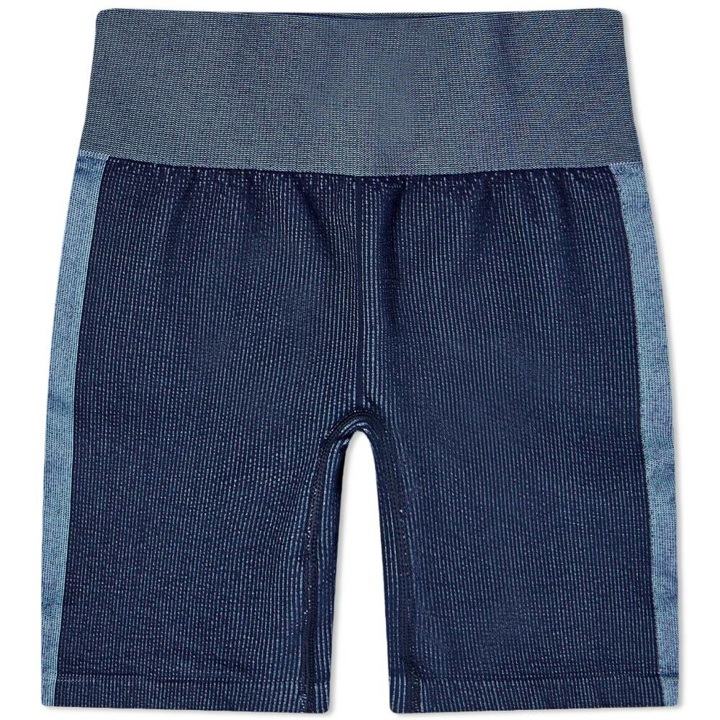 Photo: The Upside Women's Circular Knit Spin Short in Blue