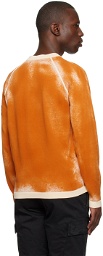 Stone Island Orange Raglan Sweatshirt