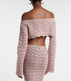 Bananhot Helena crochet cotton-blend crop top