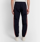 adidas Originals - Tapered Logo-Embroidered Striped Shell Track Pants - Blue