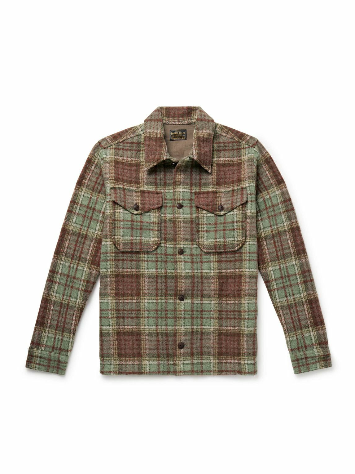RRL - Buffalo-Checked Cotton and Linen-Blend Flannel Shirt