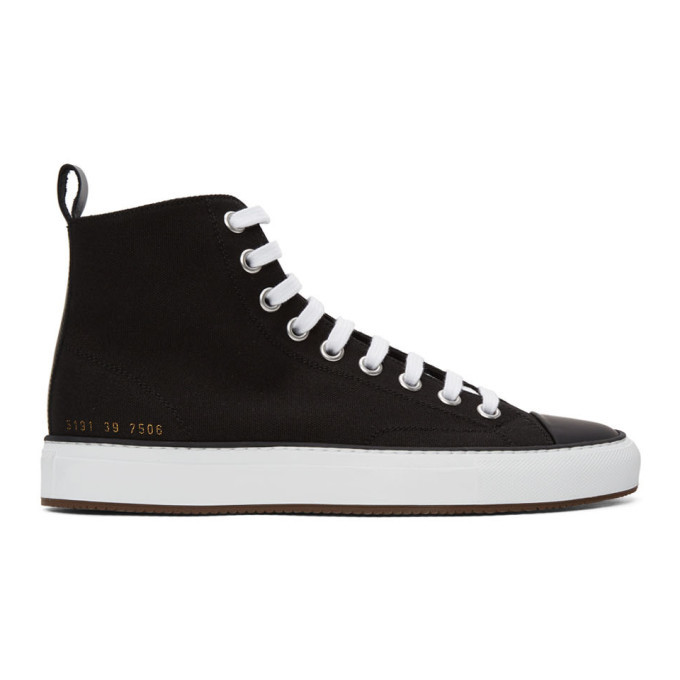 Photo: Common Projects Black Tournament High Sneakers