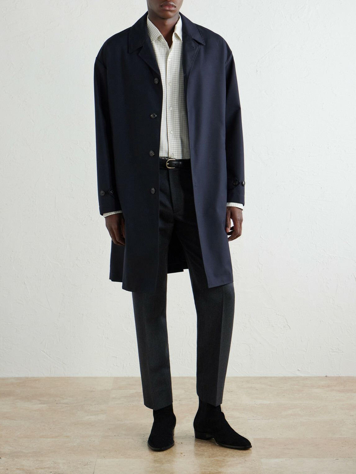 Zegna - Checked Silk-Twill Shirt - White