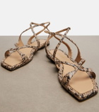 Jimmy Choo Ayla snake-effect leather sandals