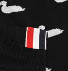 Thom Browne - Cotton-Blend Jacquard Socks - Black