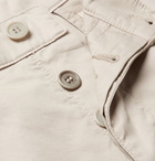 Aspesi - Slim-Fit Garment-Dyed Cotton-Twill Cargo Shorts - Men - Beige