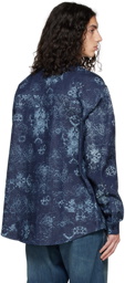 RtA Blue Floral Denim Jacket