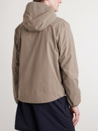 Portal - Level Alpha Logo-Print Fleece-Trimmed Recycled-Shell Jacket - Brown