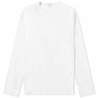 Sunspel Men's Long Sleeve Crew Neck T-Shirt in White