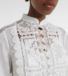Zimmermann Floral lace ramie shirt