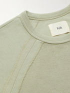 Folk - Rework Rivet Cotton-Jersey and Terry Sweatshirt - Green