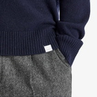 Norse Projects Men's Standard Merino Lambswool Polo in Dark Navy