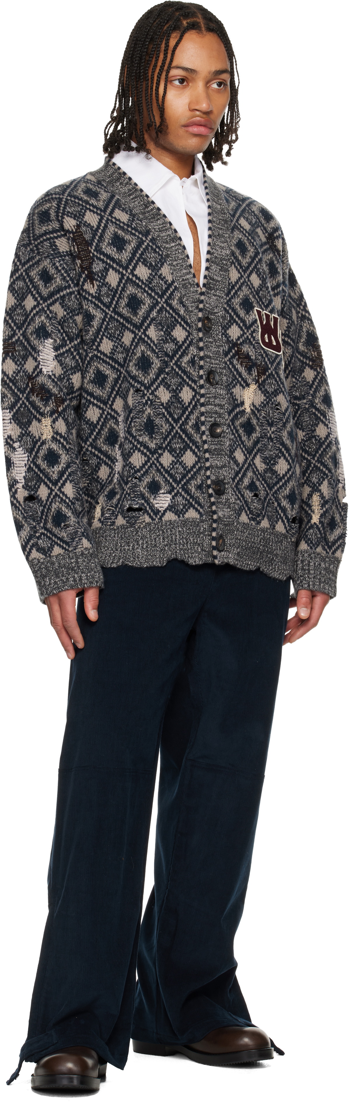 Wales Bonner Navy 'The Self' Trousers