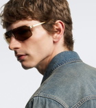 Cartier Eyewear Collection Santos De Cartier aviator sunglasses