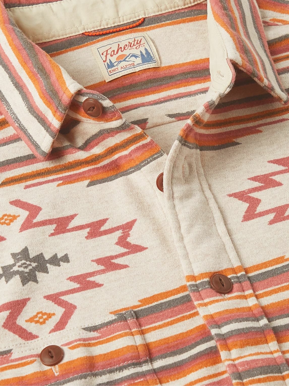 FAHERTY + Doug Good Feather Printed Organic Cotton-Jersey Shirt