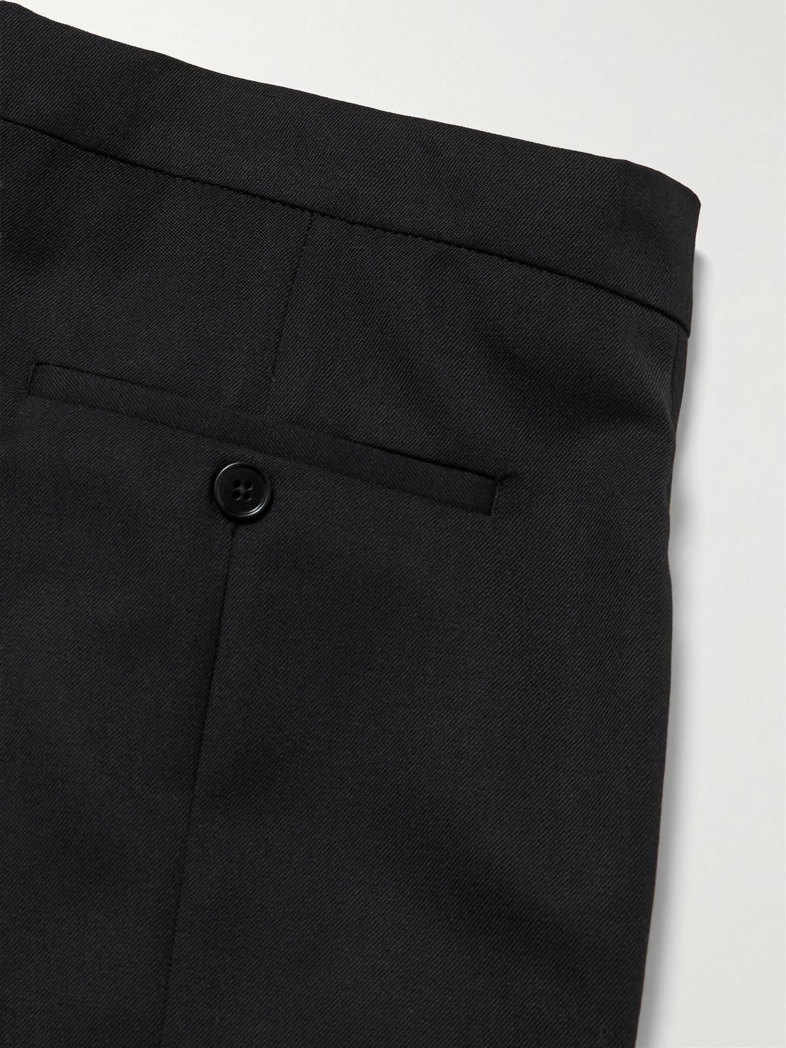 McQueen - Straight-Leg Wool-Twill Trousers - Black
