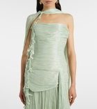 Marmar Halim Peplum ruched gown
