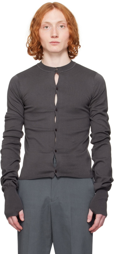 Photo: OUAT Gray Office Crewneck Cardigan