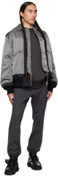 sacai Gray Spread Collar Jacket