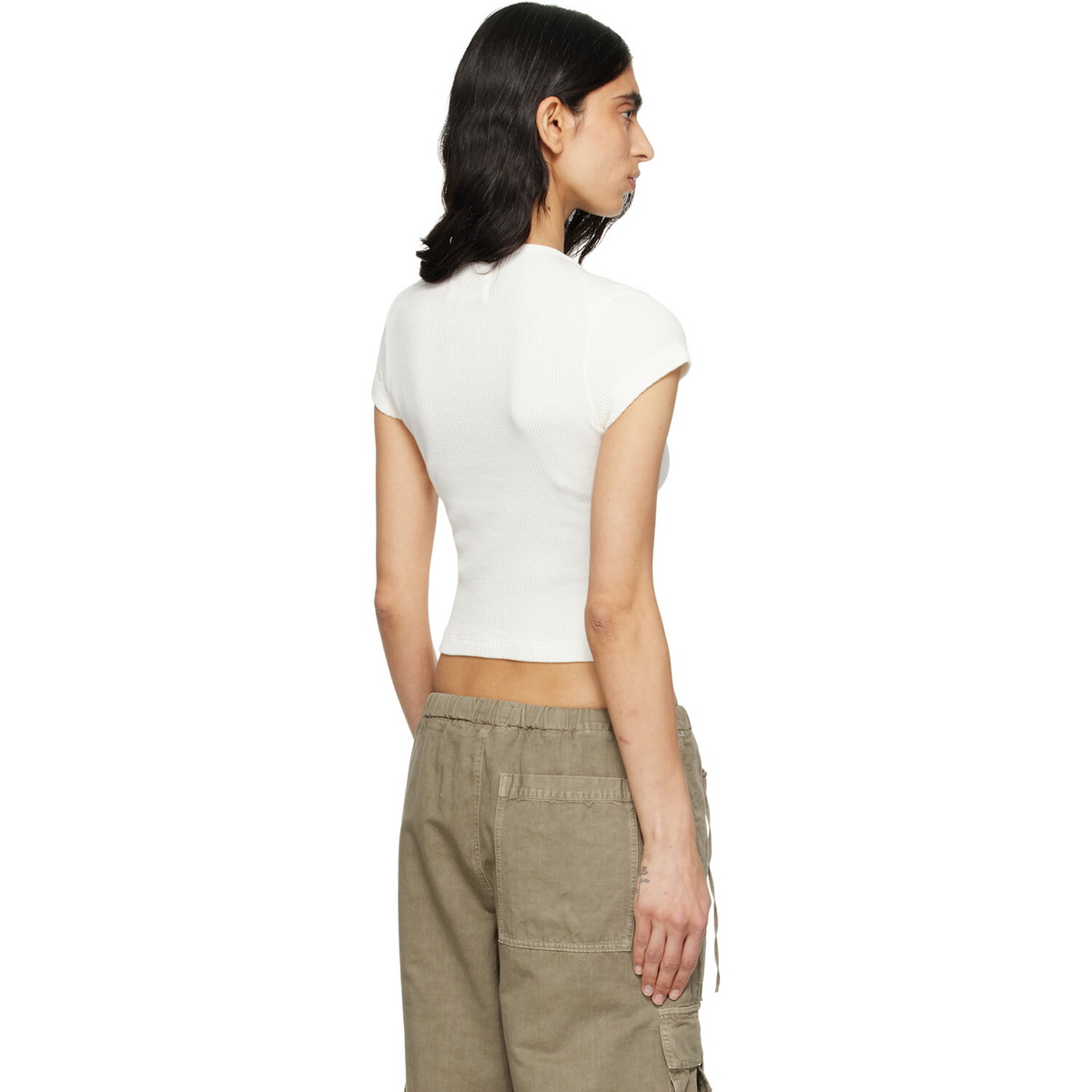 Citizens of Humanity Off-White Waffle Baby T-shirt
