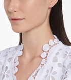 Maria Tash Flower 18kt gold single earring with diamonds