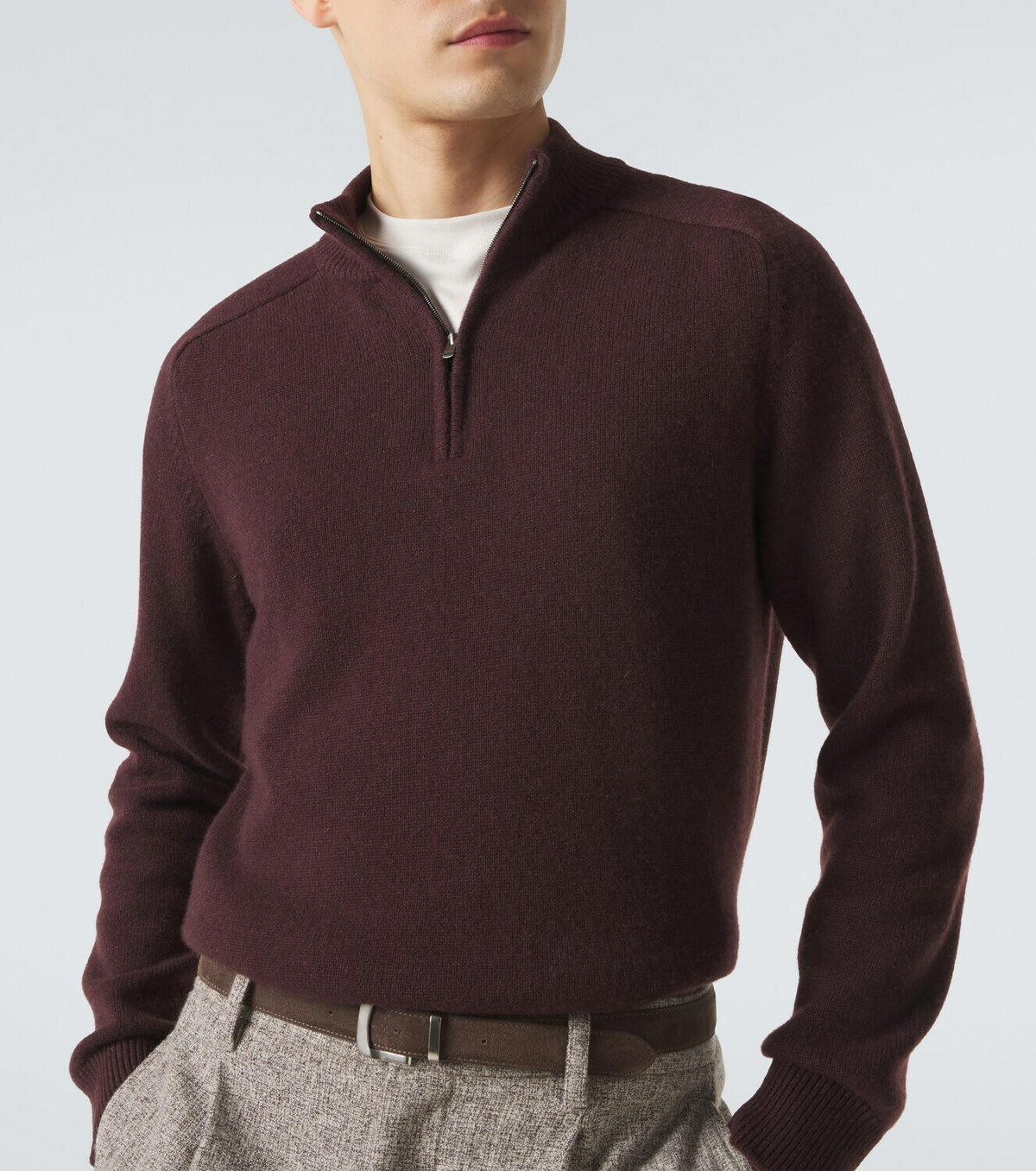 Agnona Cashmere half-zip sweater