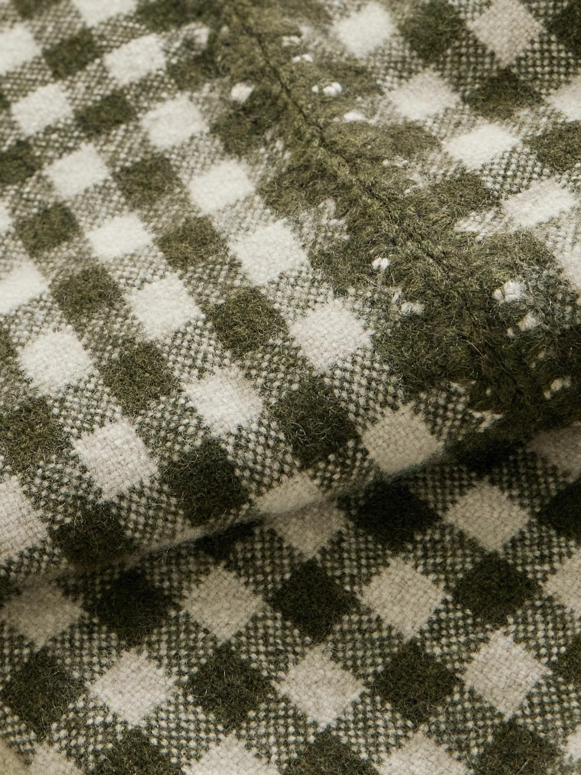 The Elder Statesman - Cigar Fringed Gingham Cashmere Throw
