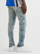 John Elliott - The Cast 2 Skinny-Fit Distressed Stretch-Denim Jeans - Blue