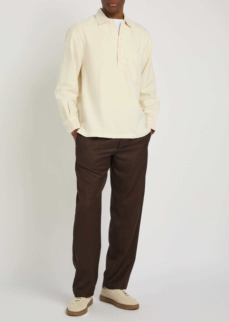 Officine Générale Jordy Cotton-twill Shirt Cream