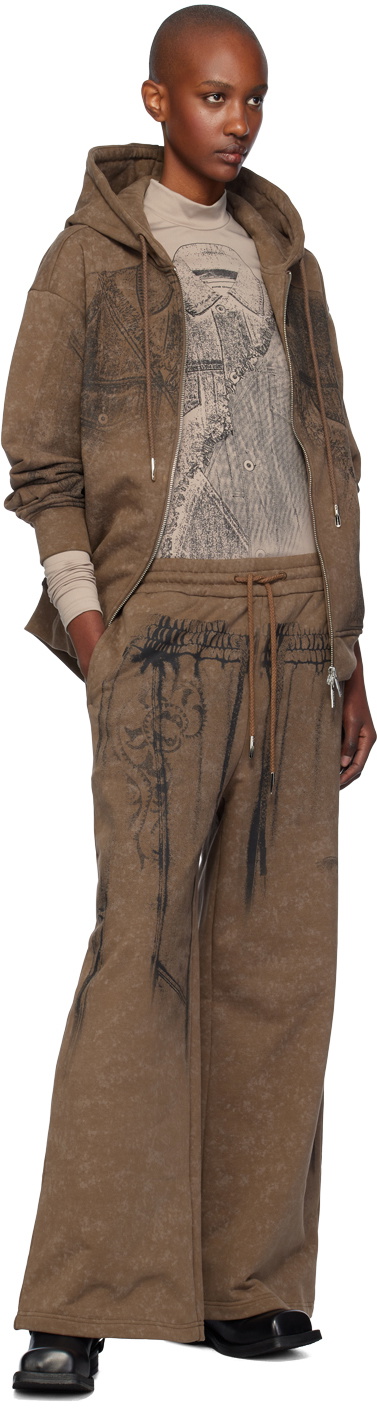 Feng Chen Wang Brown Trompe L'œil Sweatpants