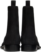 The Row Black Grunge Chelsea Boots