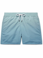 Frescobol Carioca - Straight-Leg Short-Length Dégradé Swim Shorts - Blue