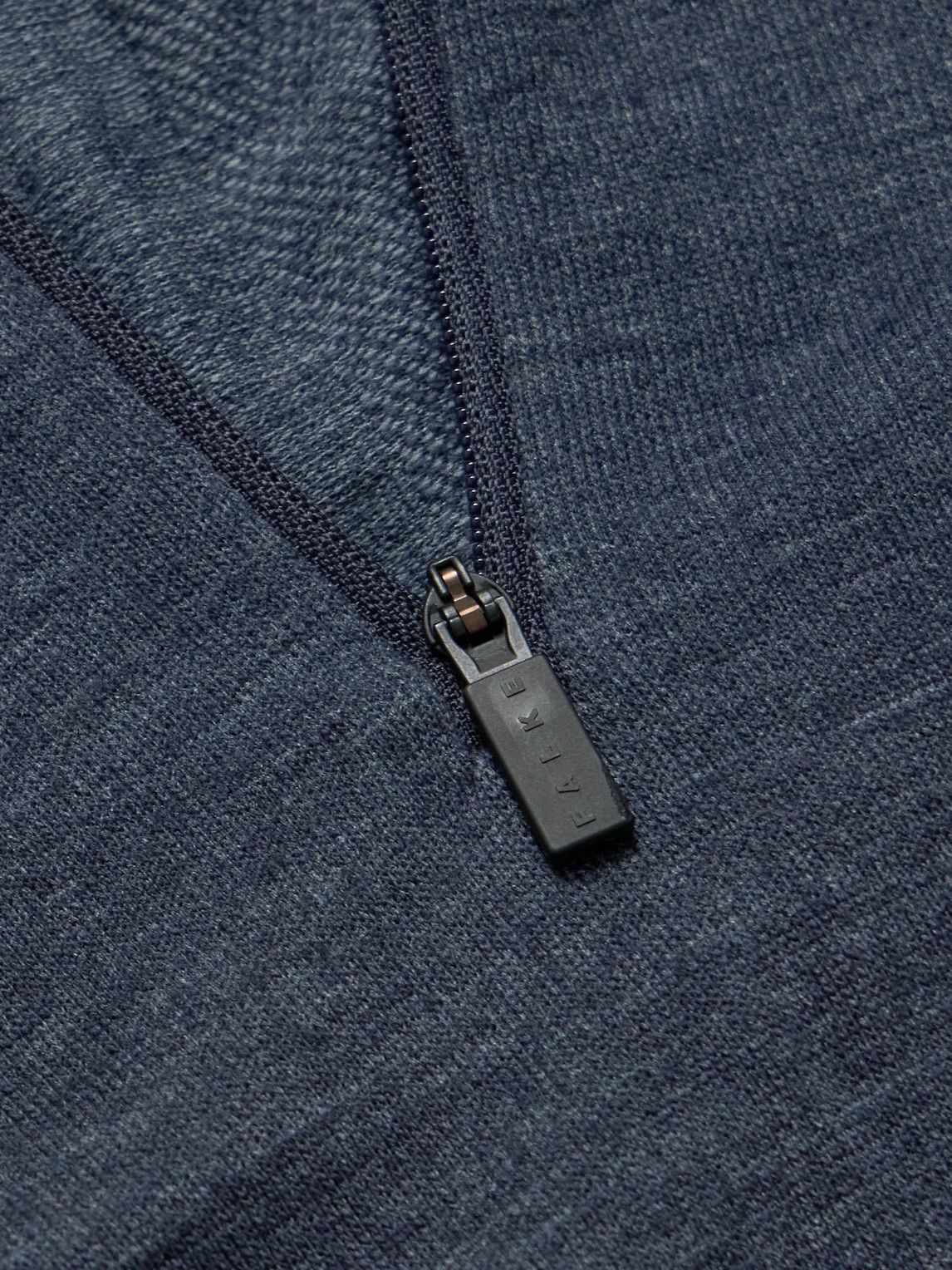 Falke - Printed Virgin Wool-Blend Half-Zip Ski Base Layer - Blue