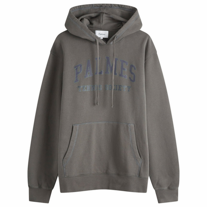 Photo: Palmes Men's Mats Collegiate Hoodie in Charcoal