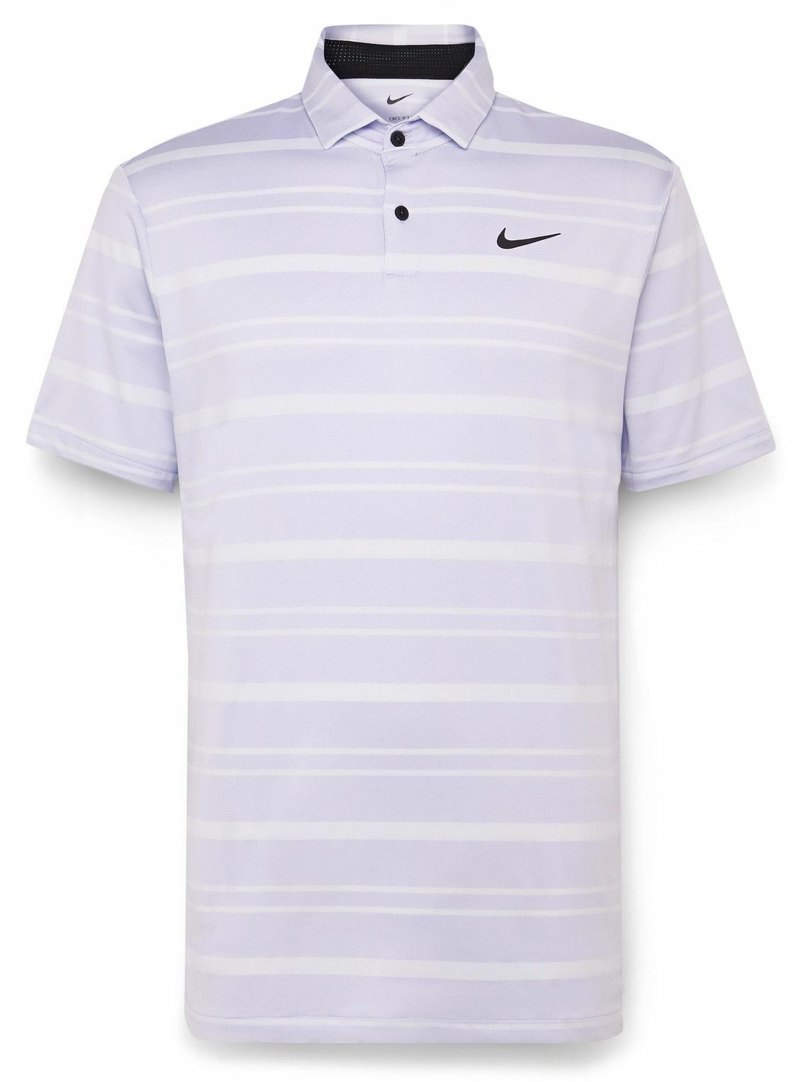 Nike Golf - Tour Striped Dri-FIT Golf Polo Shirt - Purple Nike Golf