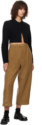 ADER error Black Cropped Cardigan