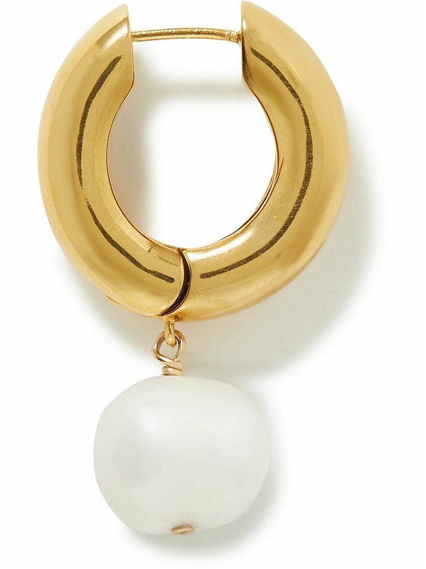 Photo: éliou - Brooke Gold-Plated Freshwater Pearl Single Hoop Earring