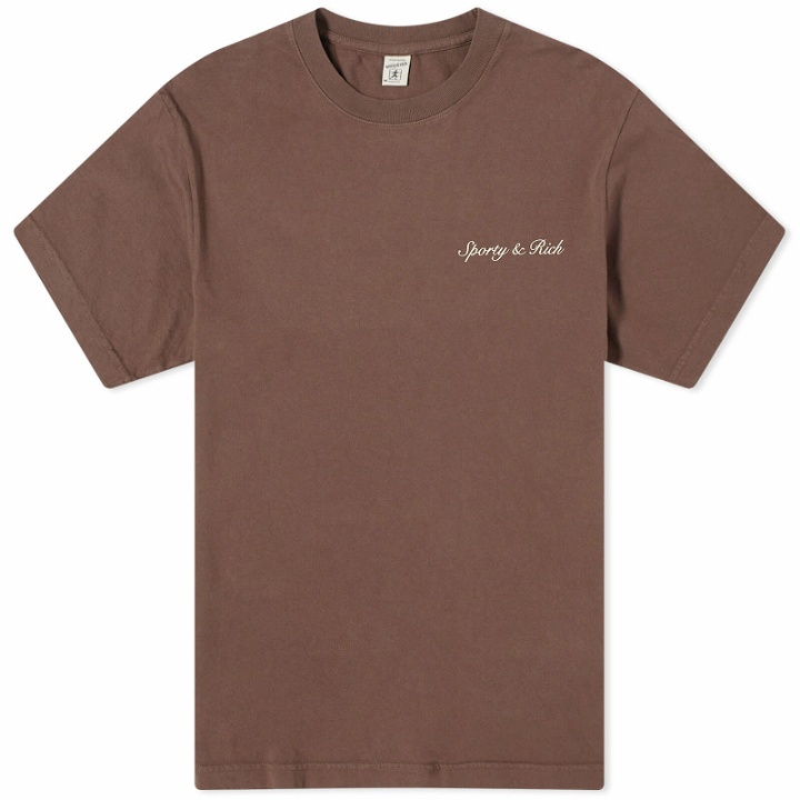 Photo: Sporty & Rich Syracuse T-Shirt in Chocolate