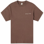 Sporty & Rich Syracuse T-Shirt in Chocolate