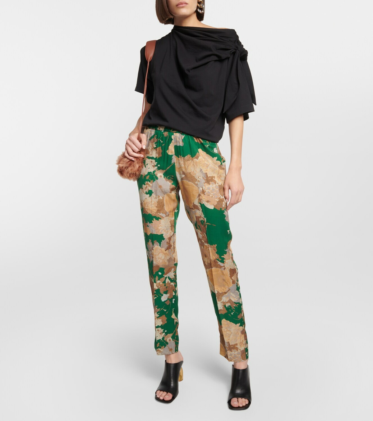 Dries Van Noten Knotted cotton jersey T-shirt Dries Van Noten