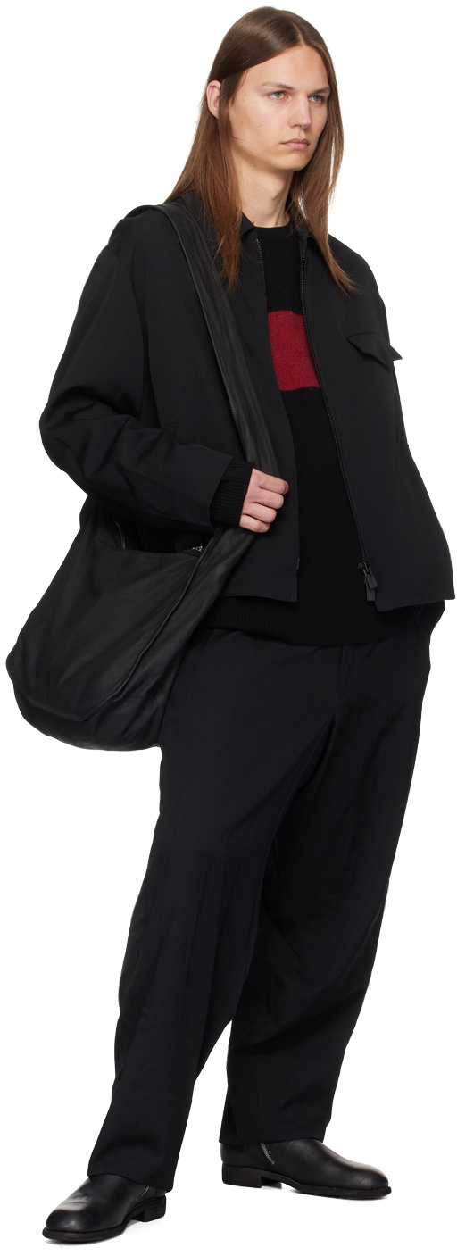 Y's For Men Black Flap Pocket Jacket