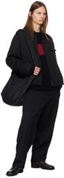 Y's For Men Black Flap Pocket Jacket
