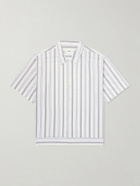 NN07 - Striped Cotton-Poplin Shirt - Blue