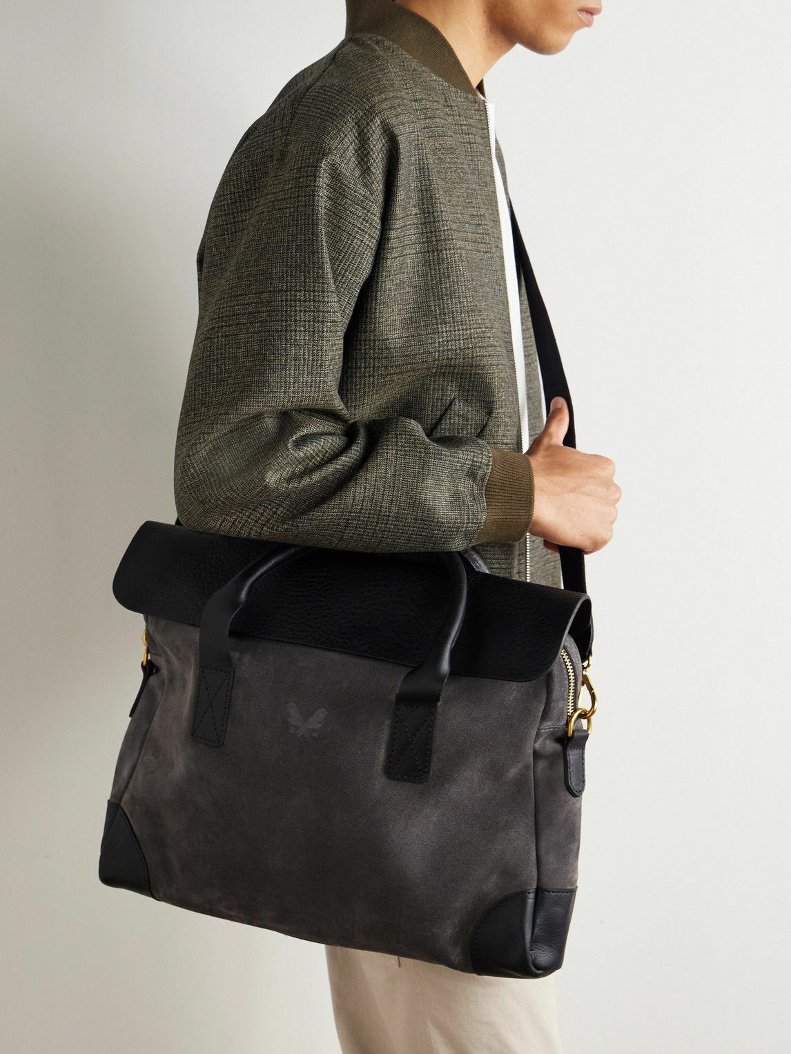 Bennett Winch - Suede and Leather Briefcase