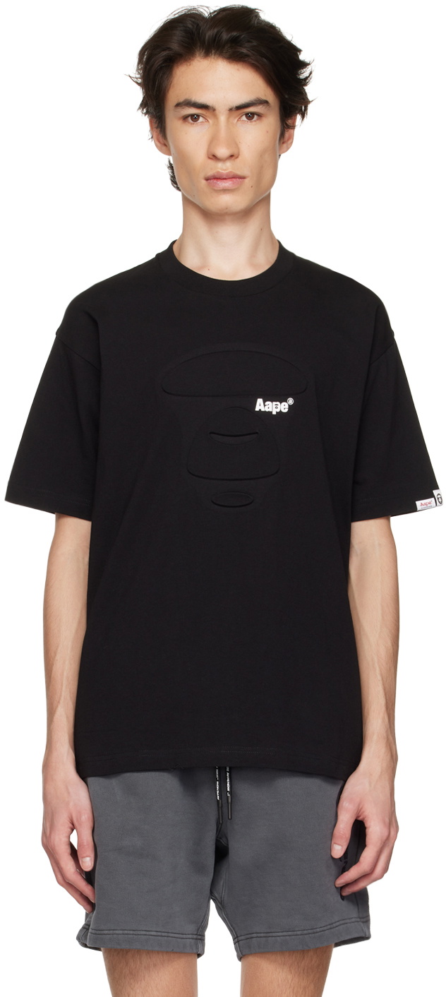 AAPE by A Bathing Ape Black Embossed T-Shirt AAPE by A Bathing Ape